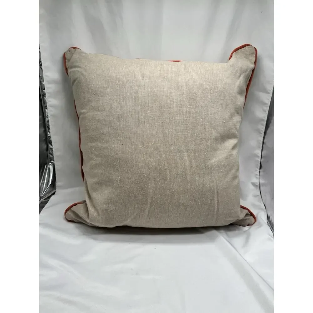 Square Tapestry Pillow Fall Pumpkin Vine 20 X 20 New Holiday Thanksgiving